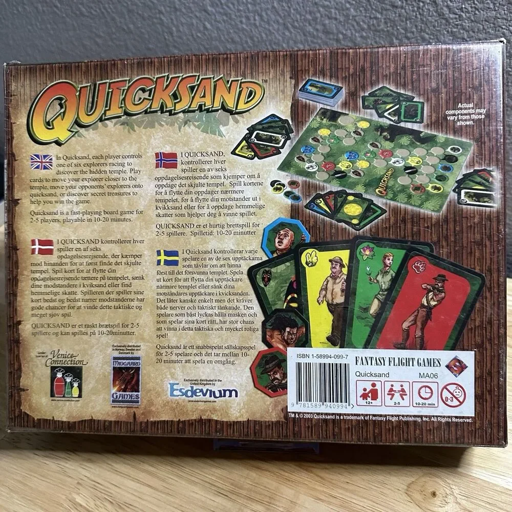 Quicksand 2003 Fantasy Flight Games New Sealed Board Game